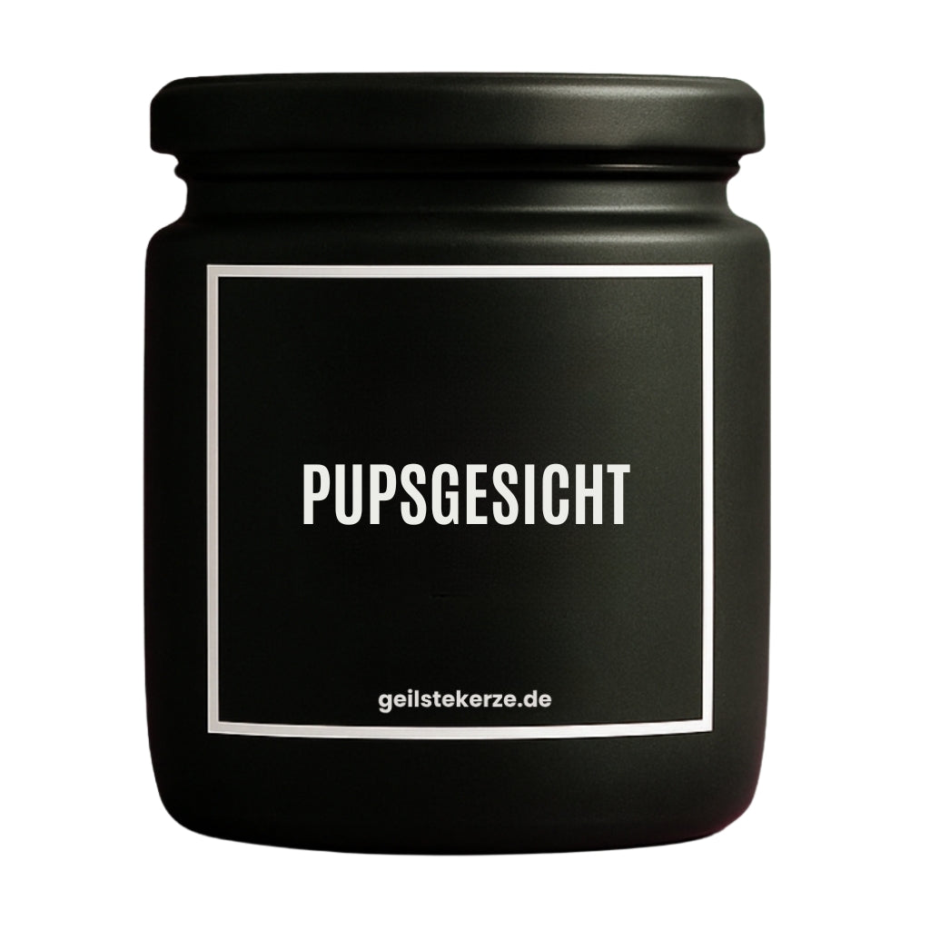 Duftkerze mit Spruch von geilstekerze ist der neue Geschenketrend. Diese witzige Kerze Vegane Bio-Kerze mit Spruch – PUPSGESICHT brennt mega lange sagenhafte 80 Stunde, hochwertige ätherische Öle schaffen beste Duftverteilung. Mit 1400 lustigen Sprüchen perfekt zum Verschenken. Handgemacht in Deutschland von geilstekerze.de -Die beste Duftkerze die du kaufen kannst.