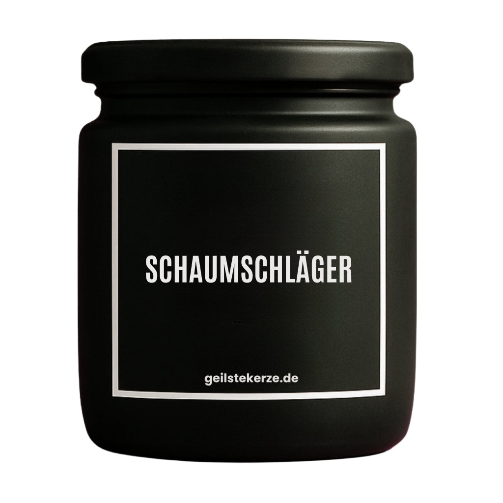 Duftkerze mit Spruch von geilstekerze ist der neue Geschenketrend. Diese witzige Kerze Vegane Bio-Kerze mit Spruch – SCHAUMSCHLÄGER brennt mega lange sagenhafte 80 Stunde, hochwertige ätherische Öle schaffen beste Duftverteilung. Mit 1400 lustigen Sprüchen perfekt zum Verschenken. Handgemacht in Deutschland von geilstekerze.de -Die beste Duftkerze die du kaufen kannst.
