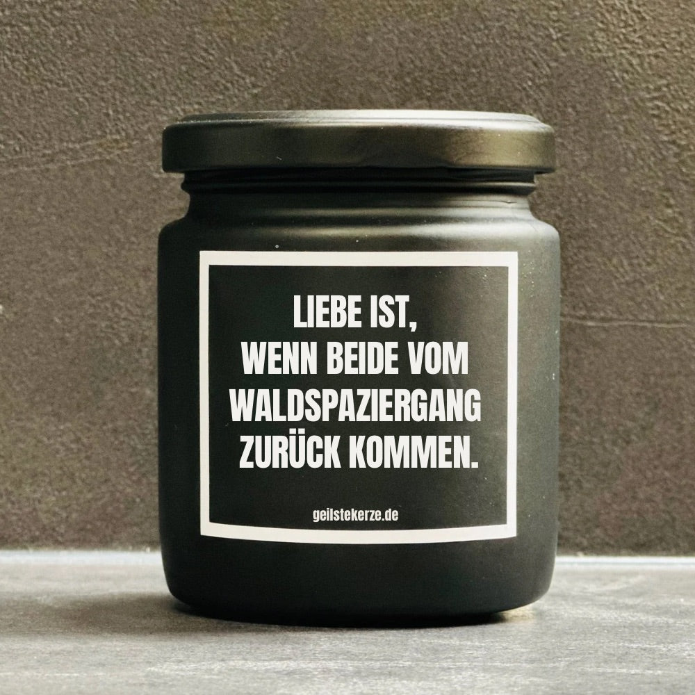 Witziger Spruch auf Kerze zum Valentinstag