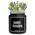 Vegane Bio-Kerze mit Spruch – UnBEE-lievable Citronella & Zitroneneukalyptus