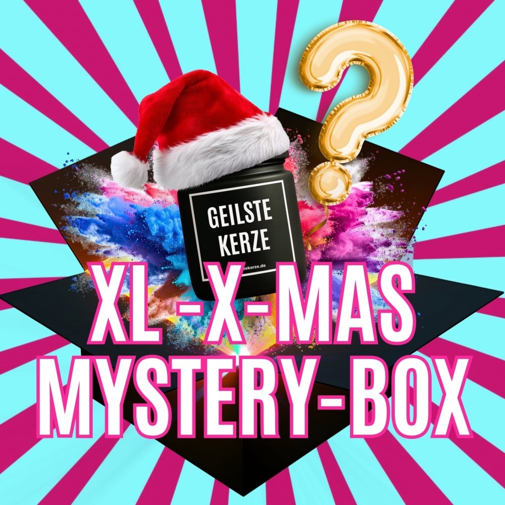 Duftkerze mit Spruch von geilstekerze ist der neue Geschenketrend. Diese witzige Kerze geilstekerze.de XL-X-MAS MYSTERY BOX - Limitierte Duftkerzen-Box brennt mega lange sagenhafte 80 Stunde, hochwertige ätherische Öle schaffen beste Duftverteilung. Mit 1400 lustigen Sprüchen perfekt zum Verschenken. Handgemacht in Deutschland von geilstekerze.de -Die beste Duftkerze die du kaufen kannst.