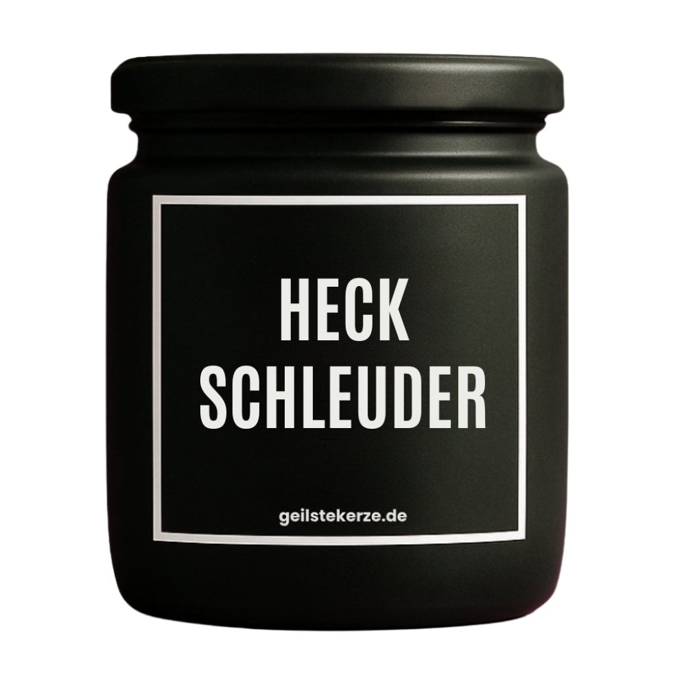 Duftkerze mit Spruch von geilstekerze ist der neue Geschenketrend. Diese witzige Kerze Vegane Bio-Kerze mit Spruch – HECKSCHLEUDER brennt mega lange sagenhafte 80 Stunde, hochwertige ätherische Öle schaffen beste Duftverteilung. Mit 1400 lustigen Sprüchen perfekt zum Verschenken. Handgemacht in Deutschland von geilstekerze.de -Die beste Duftkerze die du kaufen kannst.