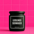 Vegane Bio-Kerze mit Spruch – LIEBLINGSSCHWAGER – vegane Duftkerze mit Spruch