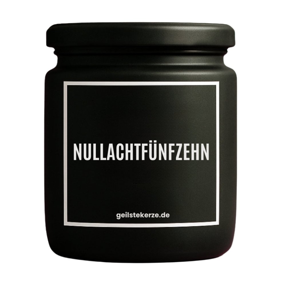 Duftkerze mit Spruch von geilstekerze ist der neue Geschenketrend. Diese witzige Kerze Vegane Bio-Kerze mit Spruch – NULLACHTFÜNFZEHN brennt mega lange sagenhafte 80 Stunde, hochwertige ätherische Öle schaffen beste Duftverteilung. Mit 1400 lustigen Sprüchen perfekt zum Verschenken. Handgemacht in Deutschland von geilstekerze.de -Die beste Duftkerze die du kaufen kannst.