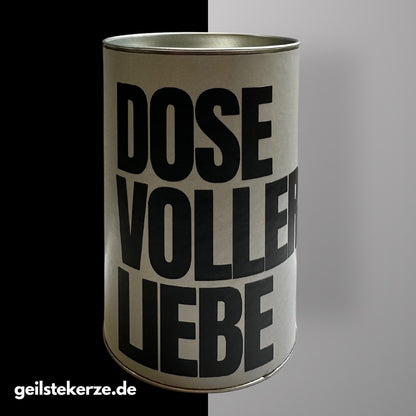 geilstekerze Geschenkdose grau | DOSE VOLLER LIEBE