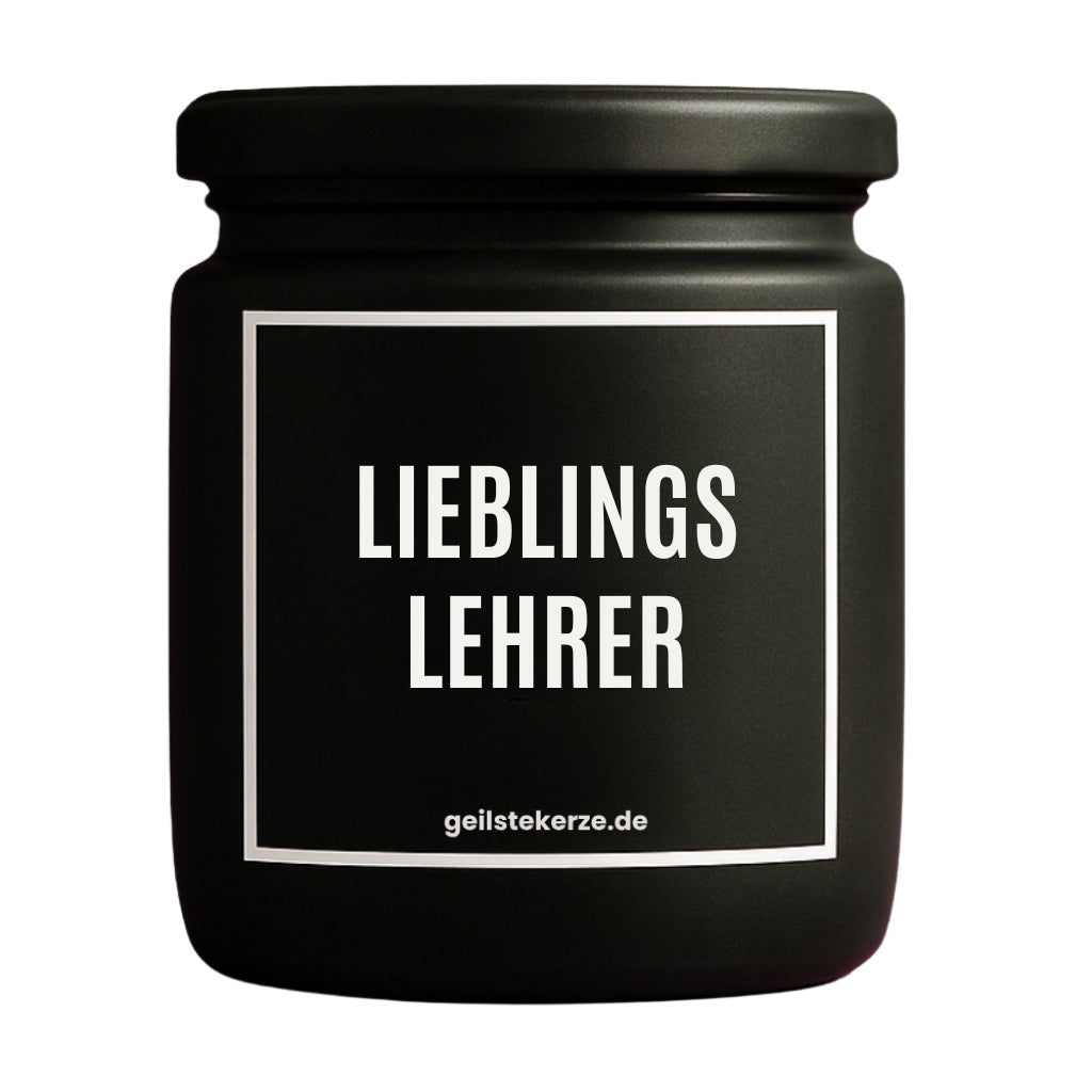 Erste von künstlicher Intelligenz kreierte Vegane Bio-Kerze mit Spruch – LIEBLINGSLEHRER Mega lange Brenndauer von 80 Stunde, hochwertige ätherische Öle schaffen beste Duftverteilung. Mit 1400 lustigen Sprüchen perfekt zum Verschenken. Handgemacht in Deutschland von geilstekerze.de -Die beste Duftkerze die du kaufen kannst.