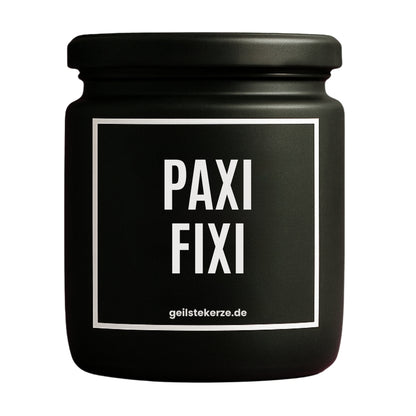 Erste von künstlicher Intelligenz kreierte Vegane Bio-Kerze mit Spruch – PAXI FIXI Mega lange Brenndauer von 80 Stunde, hochwertige ätherische Öle schaffen beste Duftverteilung. Mit 1400 lustigen Sprüchen perfekt zum Verschenken. Handgemacht in Deutschland von geilstekerze.de -Die beste Duftkerze die du kaufen kannst.