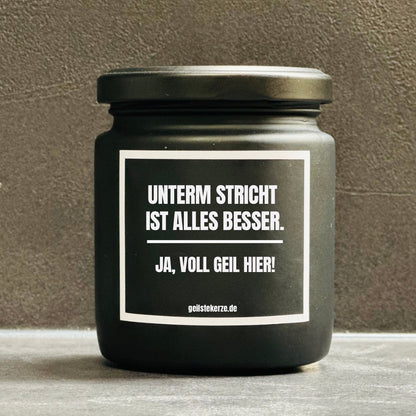 Duftkerze | UNTERM STRICH IST ALLES BESSER.