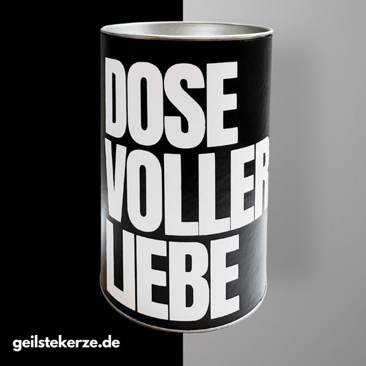 geilstekerze Geschenkdose schwarz | DOSE VOLLER LIEBE