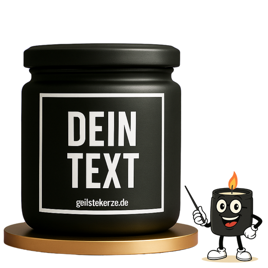 Erste von künstlicher Intelligenz kreierte Vegane Bio-Kerze mit Spruch – DEIN TEXT personalisiere deine geilstekerze Mega lange Brenndauer von 80 Stunde, hochwertige ätherische Öle schaffen beste Duftverteilung. Mit 1400 lustigen Sprüchen perfekt zum Verschenken. Handgemacht in Deutschland von geilstekerze.de -Die beste Duftkerze die du kaufen kannst.