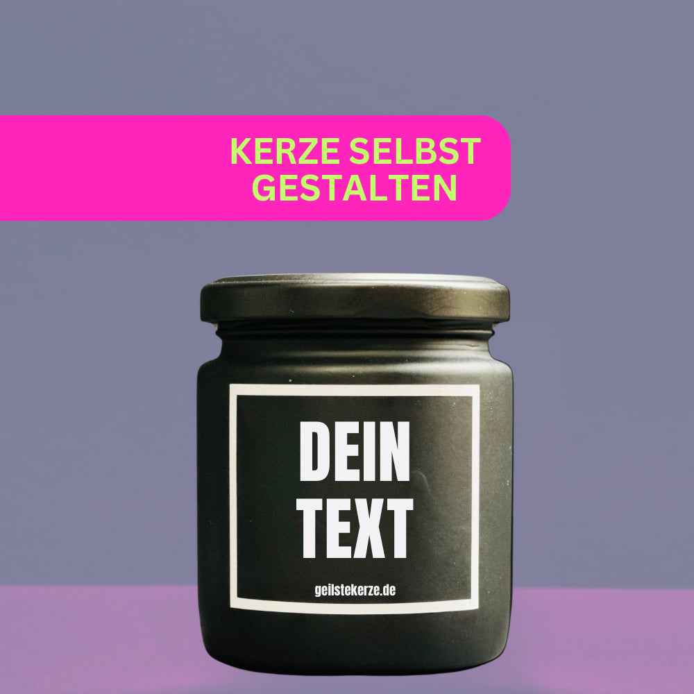 Erste von künstlicher Intelligenz kreierte Vegane Bio-Kerze mit Spruch – DEIN TEXT personalisiere deine geilstekerze Mega lange Brenndauer von 80 Stunde, hochwertige ätherische Öle schaffen beste Duftverteilung. Mit 1400 lustigen Sprüchen perfekt zum Verschenken. Handgemacht in Deutschland von geilstekerze.de -Die beste Duftkerze die du kaufen kannst.