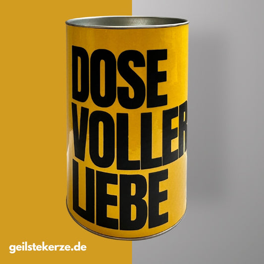 geilstekerze Geschenkdose gelb | DOSE VOLLER LIEBE