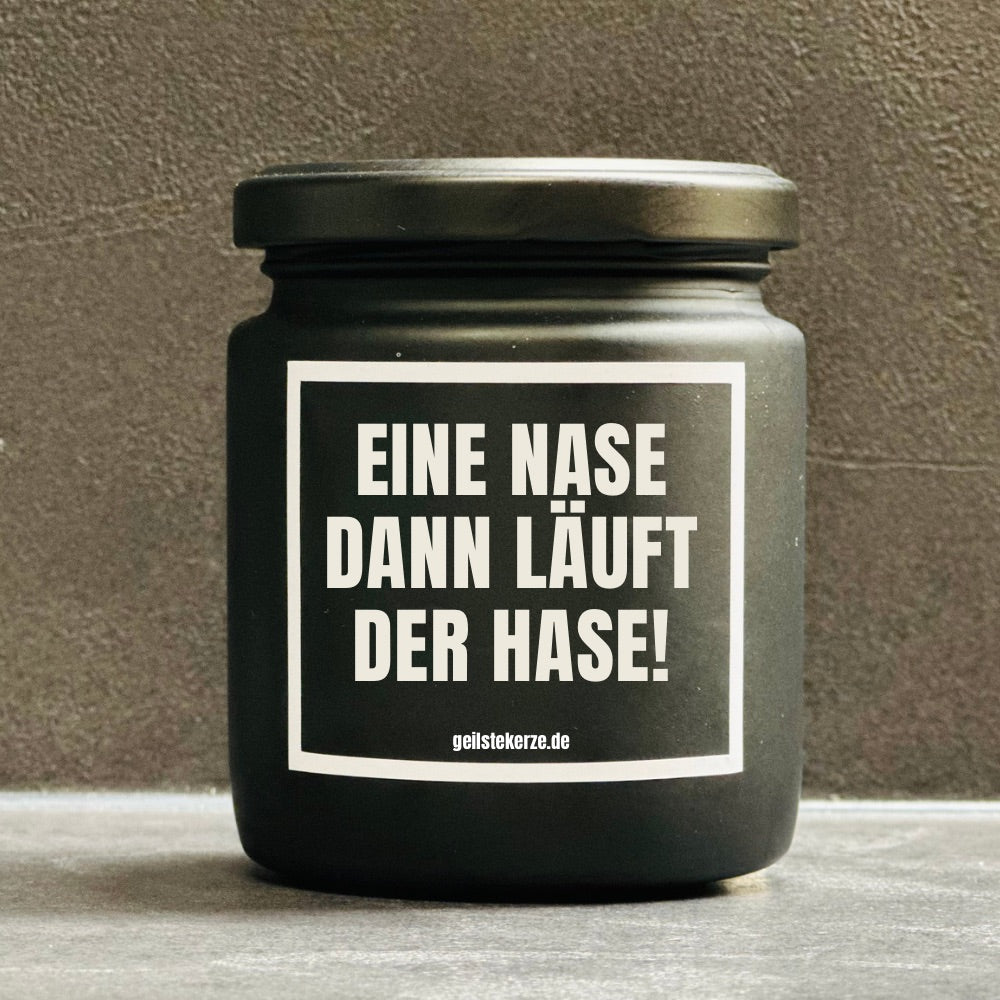 Duftkerze | EINE NASE DANN LÄUFT DER HASE!