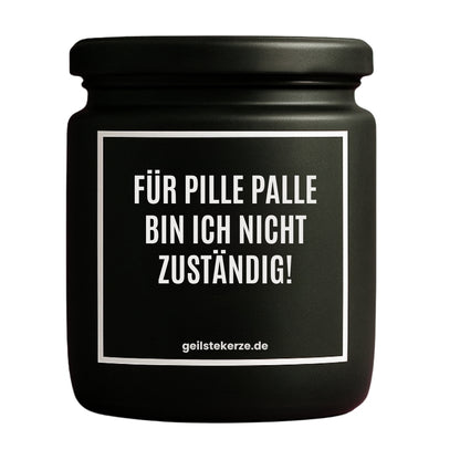 Erste von künstlicher Intelligenz kreierte Vegane Bio-Kerze mit Spruch – FÜR PILLE PALLE BIN ICH NICHT ZUSTÄNDIG! Mega lange Brenndauer von 80 Stunde, hochwertige ätherische Öle schaffen beste Duftverteilung. Mit 1400 lustigen Sprüchen perfekt zum Verschenken. Handgemacht in Deutschland von geilstekerze.de -Die beste Duftkerze die du kaufen kannst.