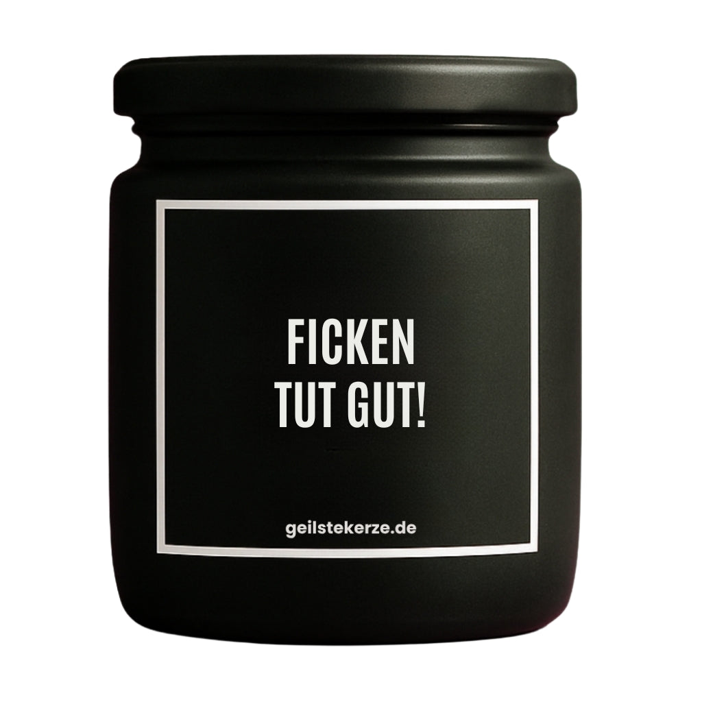 Duftkerze mit Spruch von geilstekerze ist der neue Geschenketrend. Diese witzige Kerze Vegane Bio-Kerze mit Spruch – FICKEN TUT GUT! brennt mega lange sagenhafte 80 Stunde, hochwertige ätherische Öle schaffen beste Duftverteilung. Mit 1400 lustigen Sprüchen perfekt zum Verschenken. Handgemacht in Deutschland von geilstekerze.de -Die beste Duftkerze die du kaufen kannst.
