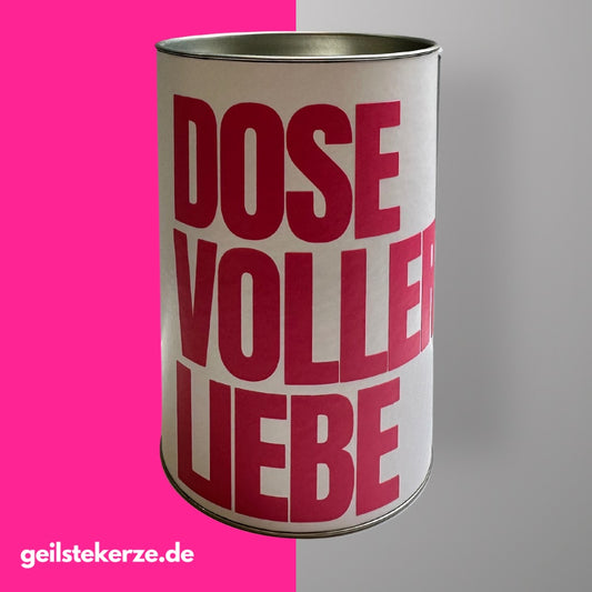 geilstekerze Geschenkdose weiß | DOSE VOLLER LIEBE