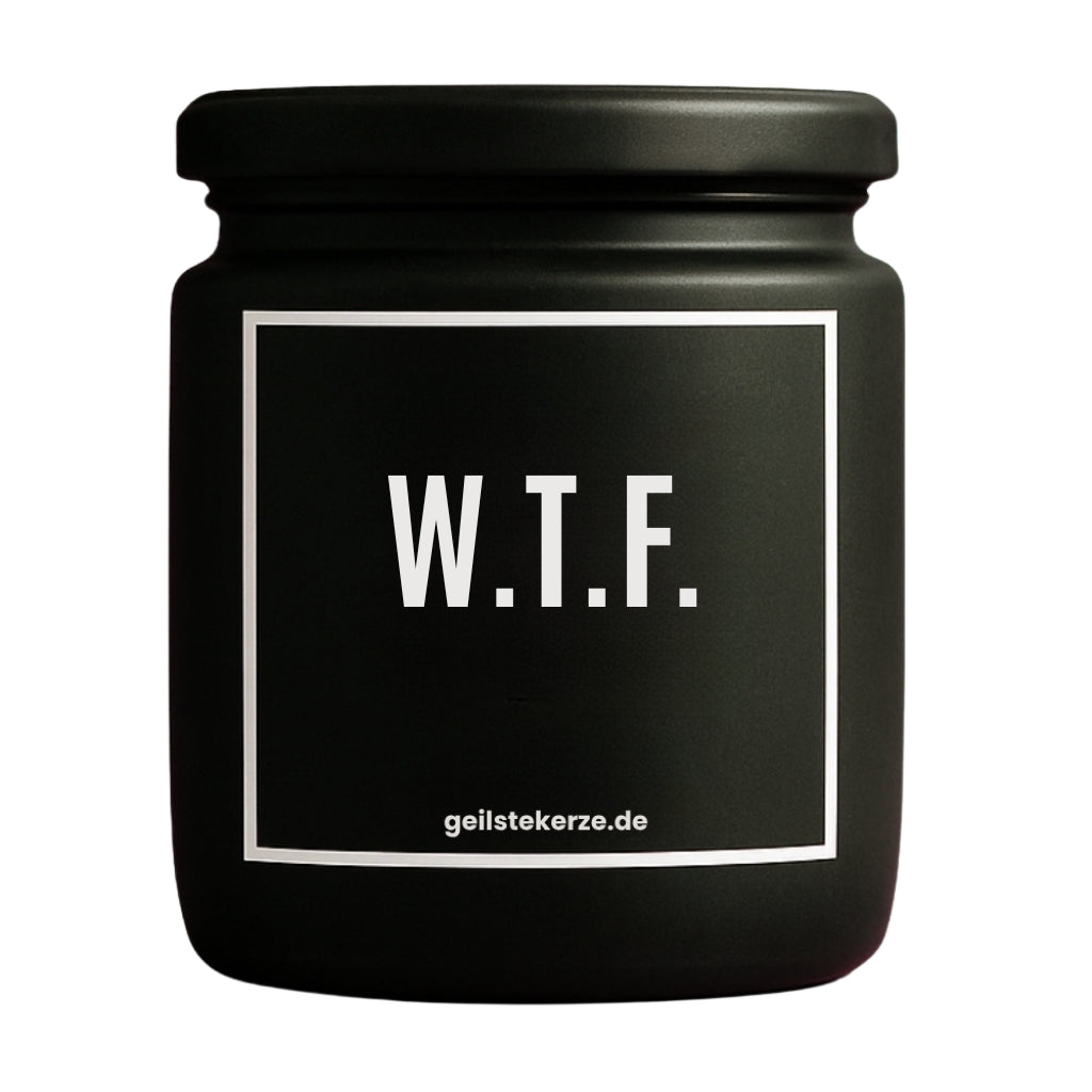 Erste von künstlicher Intelligenz kreierte Vegane Bio-Kerze mit Spruch – Duftkerze I W.T.F. „what the fuck“ Mega lange Brenndauer von 80 Stunde, hochwertige ätherische Öle schaffen beste Duftverteilung. Mit 1400 lustigen Sprüchen perfekt zum Verschenken. Handgemacht in Deutschland von geilstekerze.de -Die beste Duftkerze die du kaufen kannst.