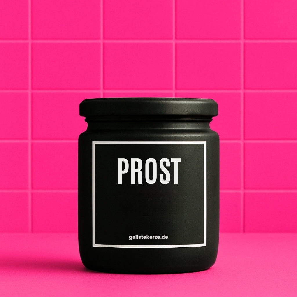 Erste von künstlicher Intelligenz kreierte Vegane Bio-Kerze mit Spruch – PROST Mega lange Brenndauer von 80 Stunde, hochwertige ätherische Öle schaffen beste Duftverteilung. Mit 1400 lustigen Sprüchen perfekt zum Verschenken. Handgemacht in Deutschland von geilstekerze.de -Die beste Duftkerze die du kaufen kannst.