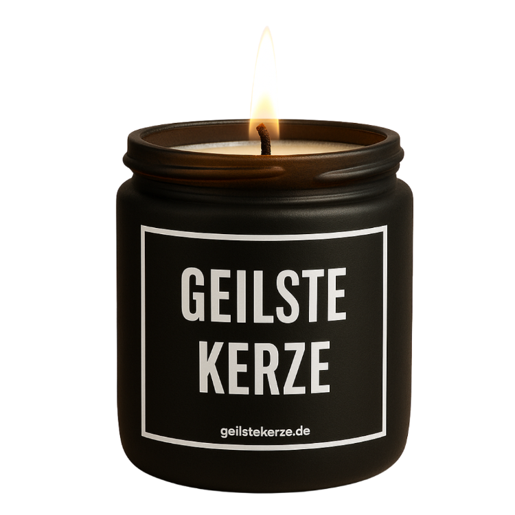 KI Duftkerze mit Spruch von geilstekerze