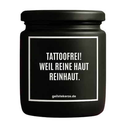 Erste von künstlicher Intelligenz kreierte Vegane Bio-Kerze mit Spruch – TATTOOFREI! WEIL REINE HAUT REINHAUT. Mega lange Brenndauer von 80 Stunde, hochwertige ätherische Öle schaffen beste Duftverteilung. Mit 1400 lustigen Sprüchen perfekt zum Verschenken. Handgemacht in Deutschland von geilstekerze.de -Die beste Duftkerze die du kaufen kannst.