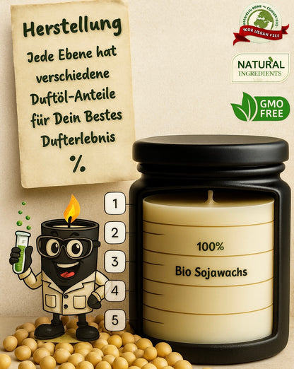 Vegane Bio-Kerze mit Spruch – DIESE KERZE MACHT: SCHÖNER, JÜNGER, GEILER!