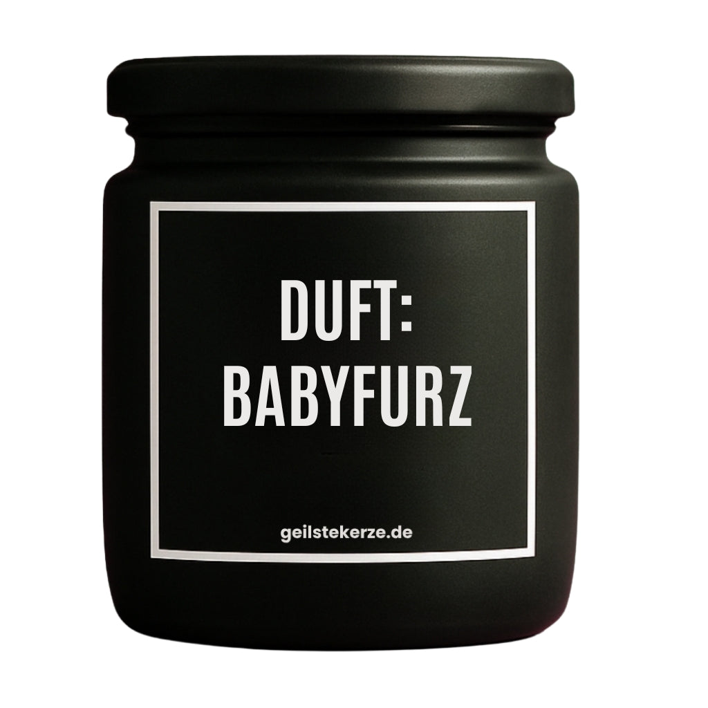 Erste von künstlicher Intelligenz kreierte Vegane Bio-Kerze mit Spruch – DUFT: BABYFURZ Mega lange Brenndauer von 80 Stunde, hochwertige ätherische Öle schaffen beste Duftverteilung. Mit 1400 lustigen Sprüchen perfekt zum Verschenken. Handgemacht in Deutschland von geilstekerze.de -Die beste Duftkerze die du kaufen kannst.