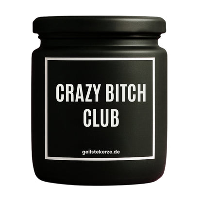 Erste von künstlicher Intelligenz kreierte Vegane Bio-Kerze mit Spruch – CRAZY BITCH CLUB Mega lange Brenndauer von 80 Stunde, hochwertige ätherische Öle schaffen beste Duftverteilung. Mit 1400 lustigen Sprüchen perfekt zum Verschenken. Handgemacht in Deutschland von geilstekerze.de -Die beste Duftkerze die du kaufen kannst.