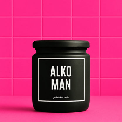 Duftkerze mit Spruch von geilstekerze ist der neue Geschenketrend. Diese witzige Kerze Vegane Bio-Kerze mit Spruch – ALKOMAN brennt mega lange sagenhafte 80 Stunde, hochwertige ätherische Öle schaffen beste Duftverteilung. Mit 1400 lustigen Sprüchen perfekt zum Verschenken. Handgemacht in Deutschland von geilstekerze.de -Die beste Duftkerze die du kaufen kannst.