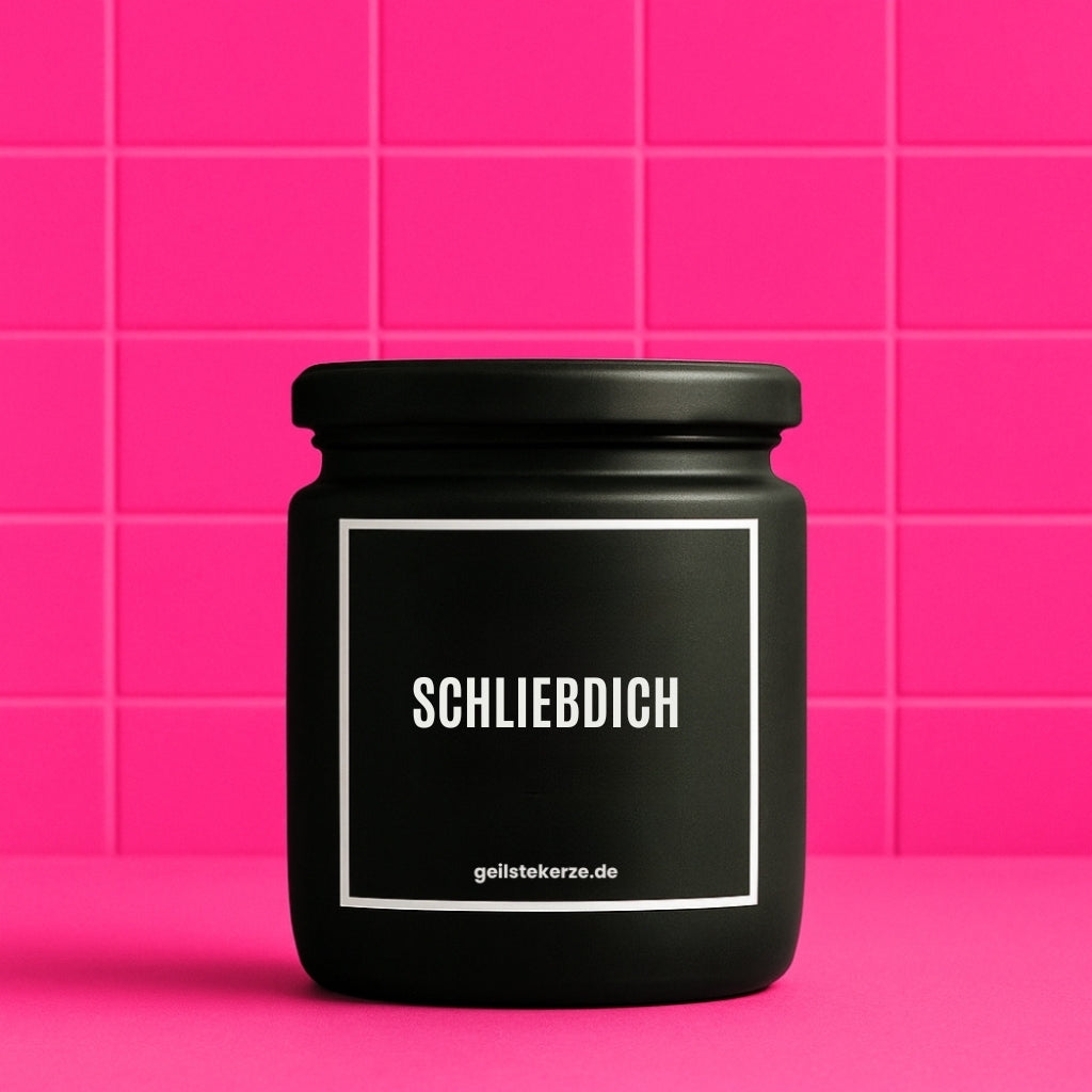 Erste von künstlicher Intelligenz kreierte Vegane Bio-Kerze mit Spruch – SCHLIEBDISCH Mega lange Brenndauer von 80 Stunde, hochwertige ätherische Öle schaffen beste Duftverteilung. Mit 1400 lustigen Sprüchen perfekt zum Verschenken. Handgemacht in Deutschland von geilstekerze.de -Die beste Duftkerze die du kaufen kannst.
