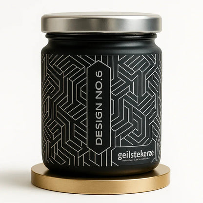 GEMINI Design 6 Zwillinge Sternzeichen Duftkerze im Glasgefäß – KI-Design, Sojawachs