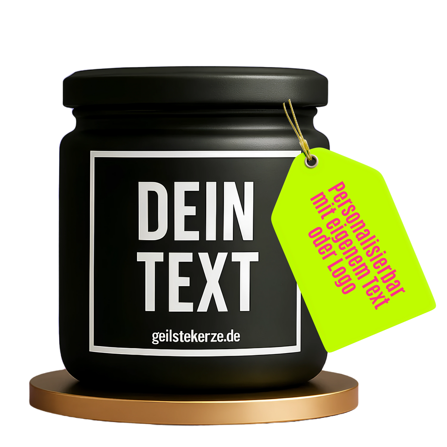 Duftkerze im Glas von geilstekerze.de mit witzigem Spruch zum selber personalisieren. Das Trend-Geschenk mit Bio Sojawachs und 80 Stunden Brenndauer. Perfekte Geschenk-Idee für jede Gelegenheit.