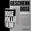 geilstekerze.de Geschenkdose - schwarz | DOSE VOLLER LIEBE