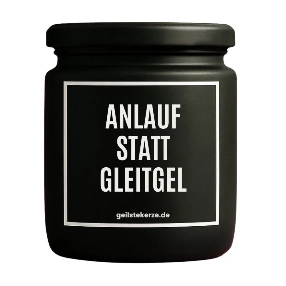 ANLAUF STATT GLEITGEL Duftkerze Detail – weißes Sojawachs, handgemacht