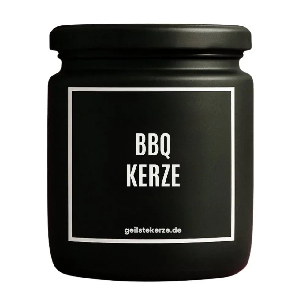 Vegane Bio-Kerze mit Spruch – BBQ KERZE