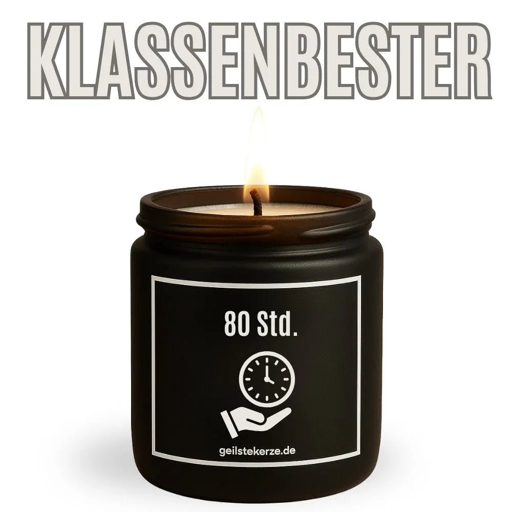 Vegane Bio-Kerze mit Spruch – LEBE JEDEN TAG ALS WÄRST DU DAS LETZTE.