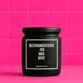 Vegane Bio-Kerze mit Spruch – BEZIEHUNGSSTATUS -ICH MAG BIER! – vegane Duftkerze mit Spruch