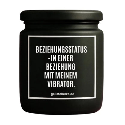BEZIEHUNGSSTATUS VIBRATOR Duftkerze Detail – Sojawachs, handgemacht