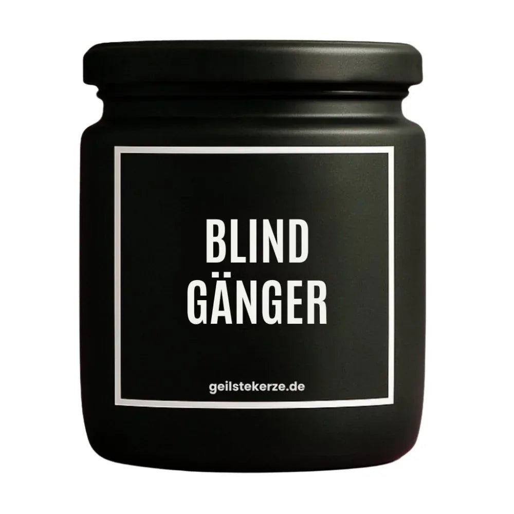 Vegane Bio-Kerze mit Spruch – BLINDGÄNGER