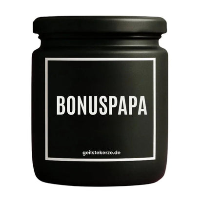 BONUSPAPA Duftkerze Detail – weißes Sojawachs, handgemacht