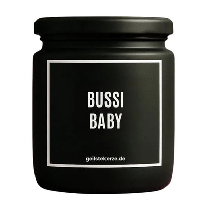 BUSSI BABY Duftkerze Detail – weißes Sojawachs, handgemacht