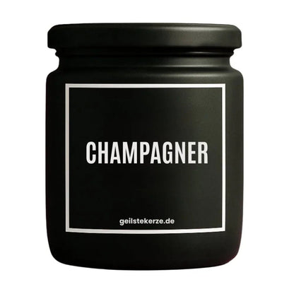 CHAMPAGNER Duftkerze Detail – weißes Sojawachs, handgemacht