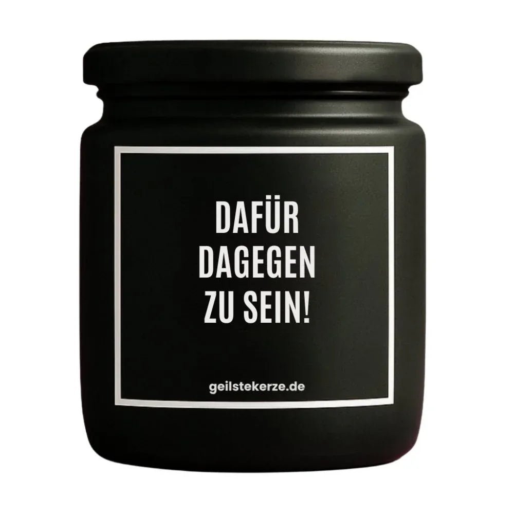 DAFUER DAGEGEN ZU SEIN Duftkerze Detail – Sojawachs, handgemacht