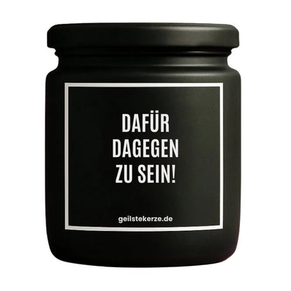 DAFUER DAGEGEN ZU SEIN Duftkerze Detail – Sojawachs, handgemacht