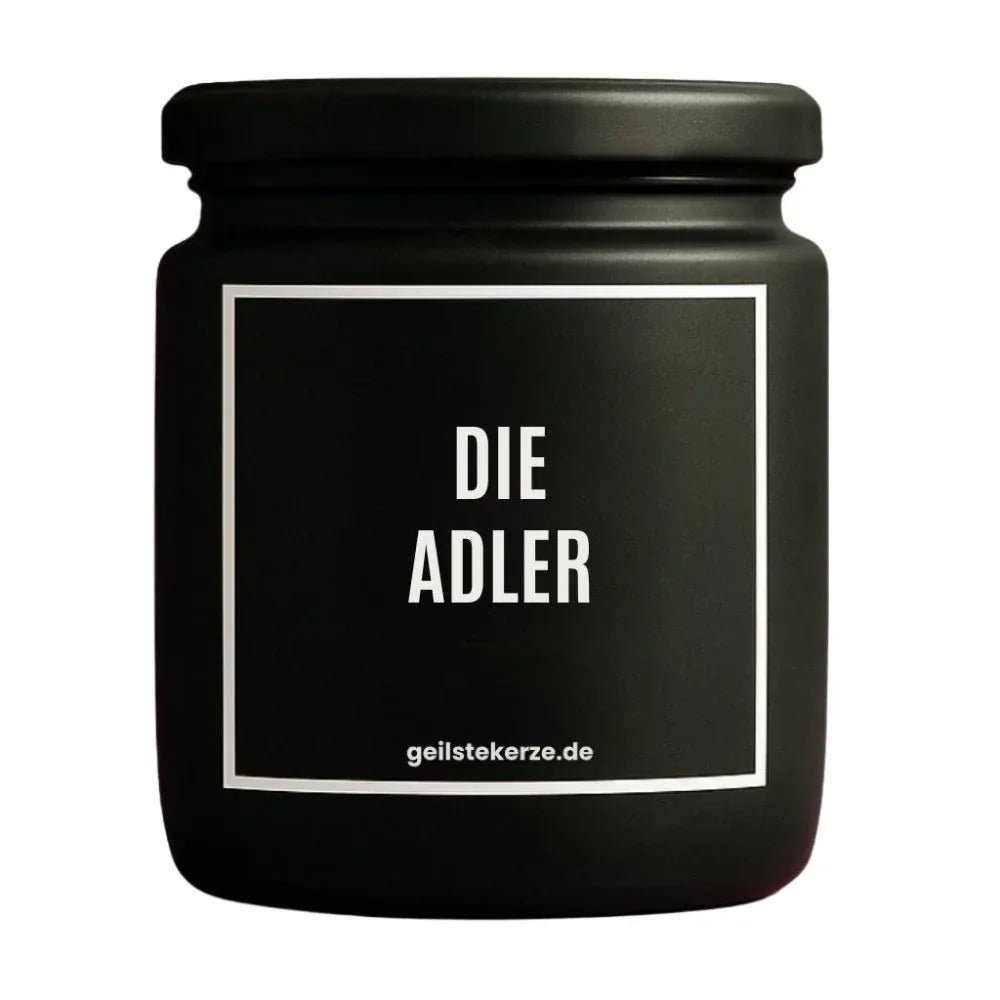 DIE ADLER Duftkerze Detail – weißes Sojawachs, handgemacht