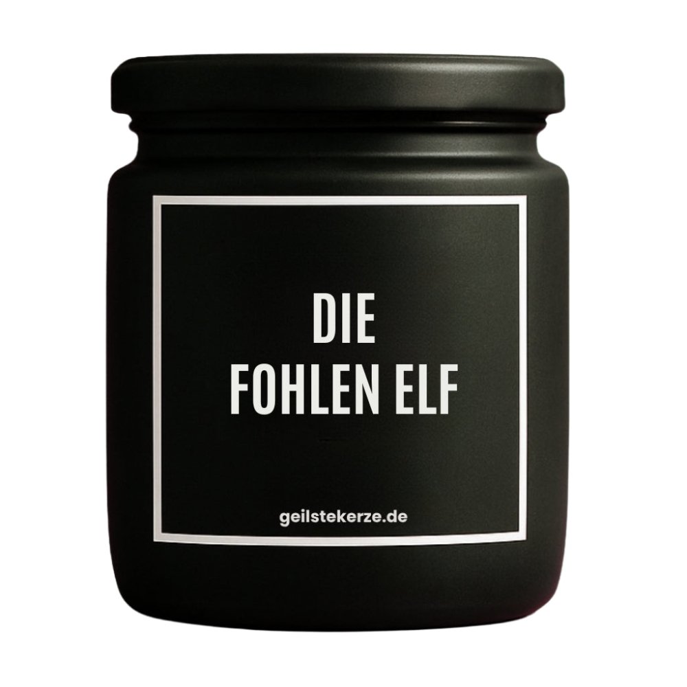 Duftkerze mit Spruch von geilstekerze ist der neue Geschenketrend. Diese witzige Kerze Vegane Bio-Kerze mit Spruch – DIE FOHLEN ELF brennt mega lange sagenhafte 80 Stunde, hochwertige ätherische Öle schaffen beste Duftverteilung. Mit 1400 lustigen Sprüchen perfekt zum Verschenken. Handgemacht in Deutschland von geilstekerze.de -Die beste Duftkerze die du kaufen kannst.