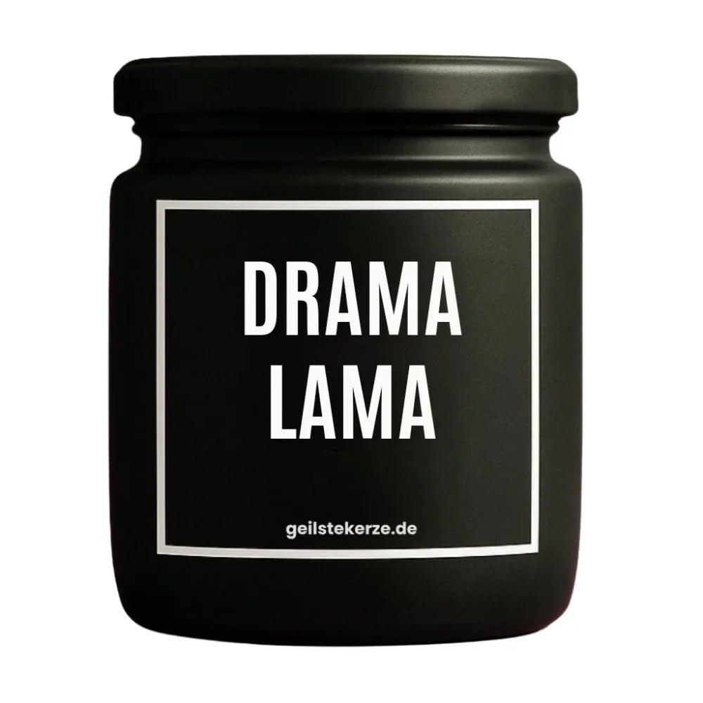 DRAMA LAMA Duftkerze Detail – weißes Sojawachs, handgemacht