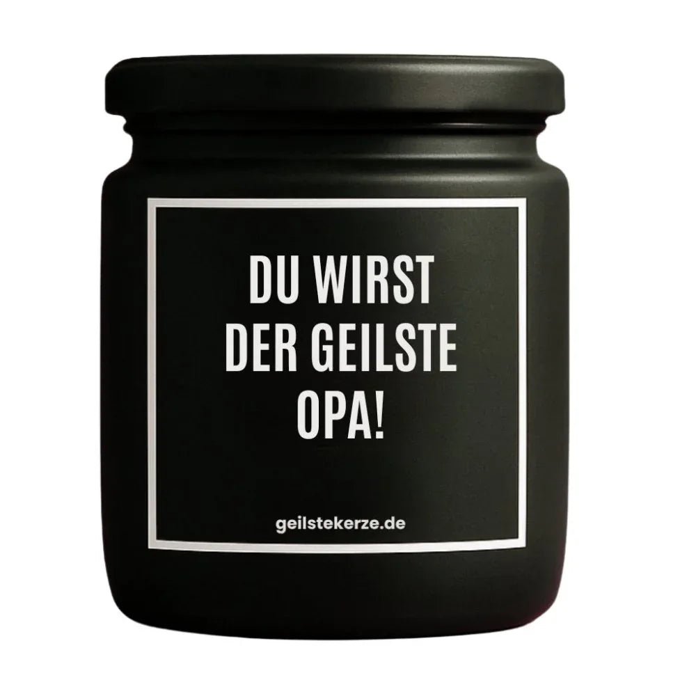 DU WIRST DER GEILSTE OPA Duftkerze Detail – Sojawachs, handgemacht