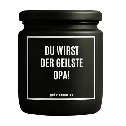 DU WIRST DER GEILSTE OPA Duftkerze Detail – Sojawachs, handgemacht