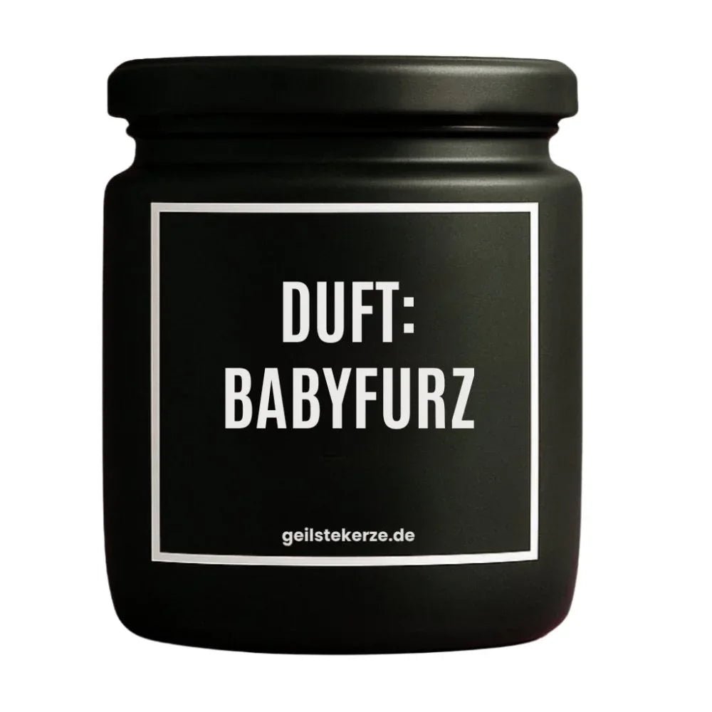 Vegane Bio-Kerze mit Spruch – DUFT: BABYFURZ