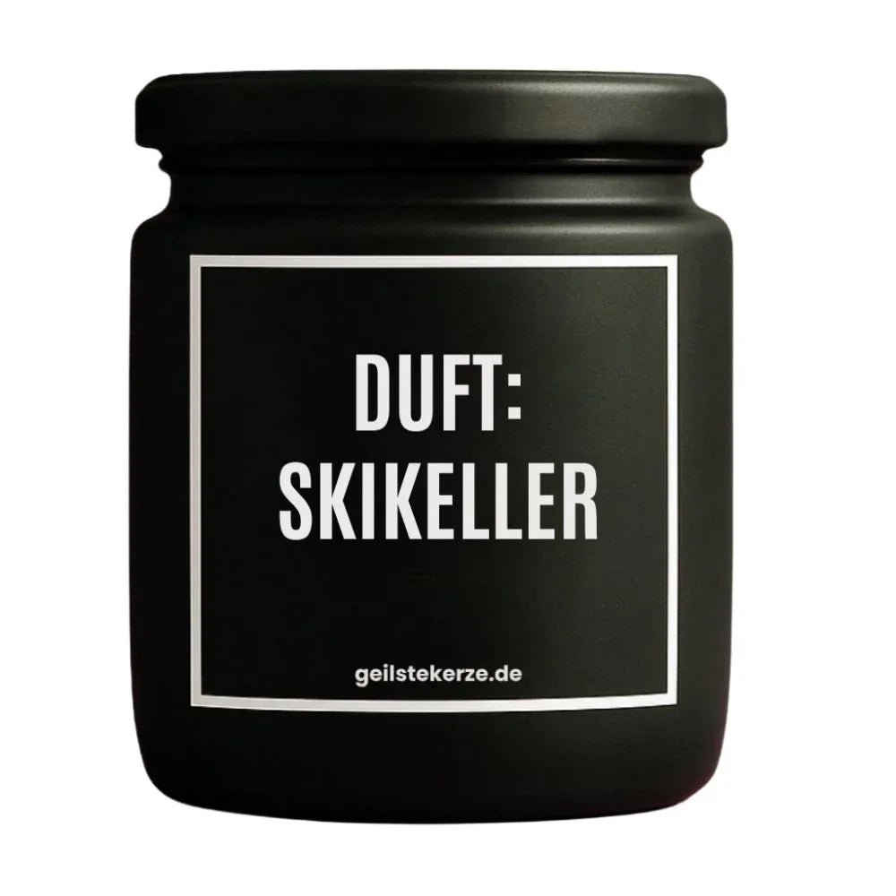 DUFT SKIKELLER Duftkerze Detail – Sojawachs, handgemacht, Ski-Keller-Duft